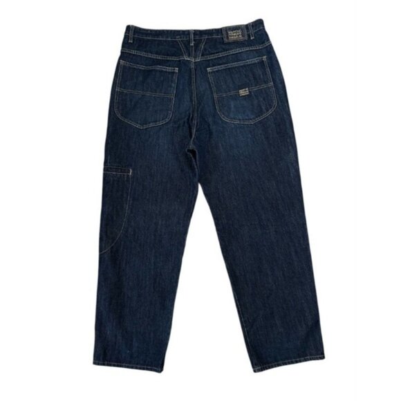 Marithe Francois Girbaud Denim Baggy Jeans Sz 38 Relaxed Fit Dark Wash - Picture 1 of 12